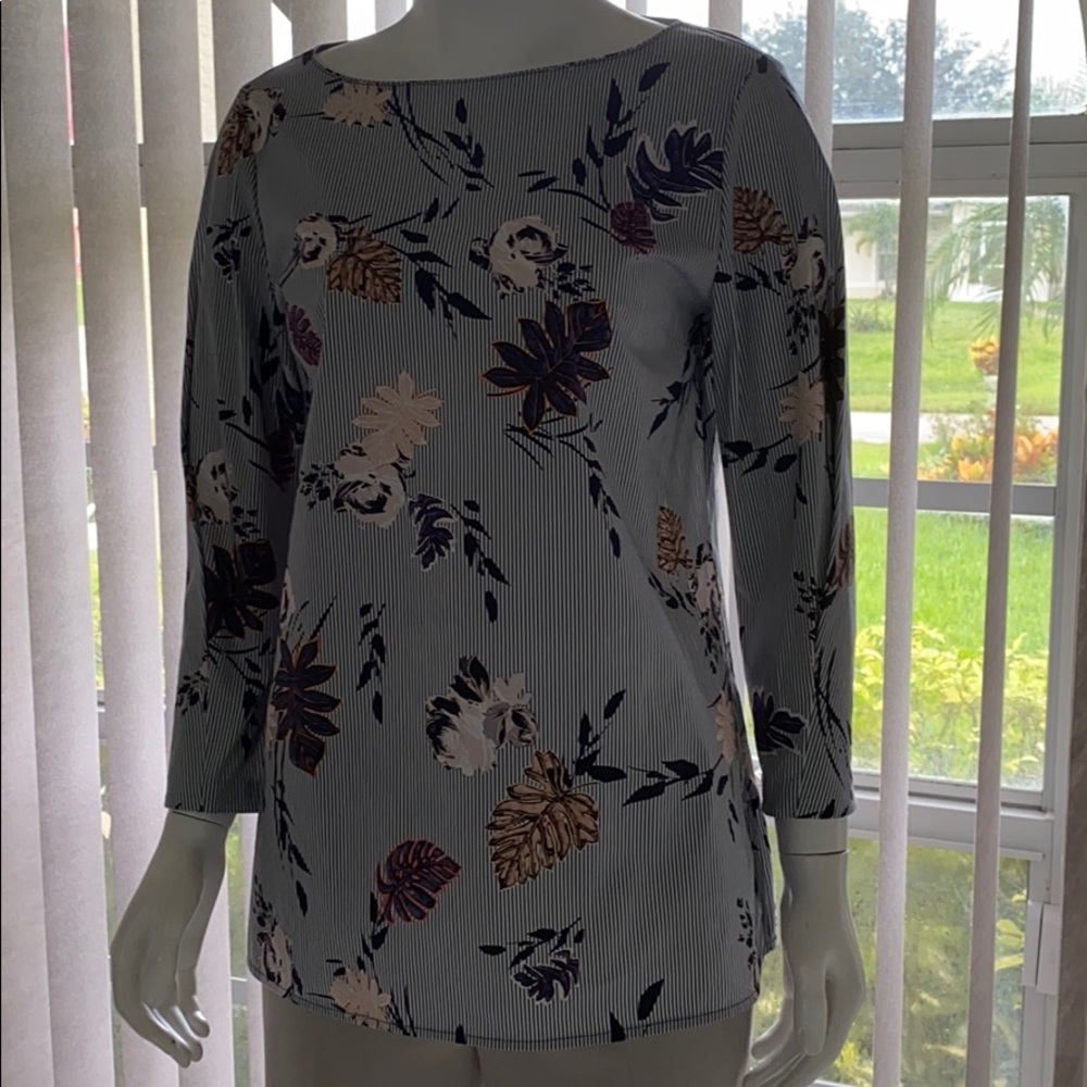 Caddie Artisan Bouquet Bateau-Neck Stretch Cotton